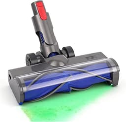 Vervangende anti-klitborstelkop - Vloerborstel voor stofzuiger - Compatibel met Dyson V8, Cyclone V10, V11 en V15 draadloze stofzuigers - Geschikt voor dunne tapijten en hardhouten vloeren - Zwart — thumbnail 1