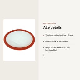 3-delige 146mm Wasbare Ronde Katoen HEPA Filterelementen - Geschikt voor Midea C3-L148B C3-L143B VC14A1-VC Stofzuigers — thumbnail 2