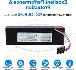 3400mAh Vervangende Accu voor Robotstofzuiger, 14.4V Lithium-Ion Batterij voor Efficiënte Reiniging en Langdurig Gebruik — thumbnail 3
