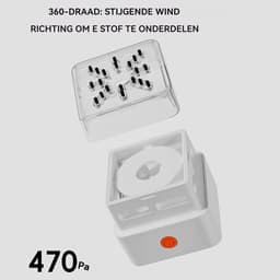 Bureau Stofzuiger - Mini Stofzuiger - Bureau Reinigen - Draadloos USB Opladen - 7.7 x 8.2 x 10.3 cm - Zwart — thumbnail 5