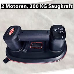 Accu Zuiglift - Vacuüm Tegellift - Materiaal Verplaatsen - Dubbele Motor Kracht - 300 kg Draagkracht - Zwart — thumbnail 3
