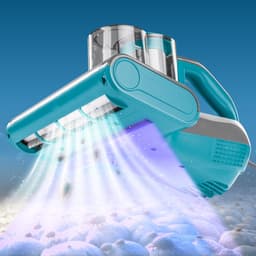 CLEANmaxx 3-in-1 mijtzuiger met 55 °C hete lucht, UV-C-licht en 15 kPa zuigkracht | Matraszuiger verwijdert 99,9% van de mijten | HEPA-filter voor mensen met allergieën en ultrasoon geluid, ideaal voor matrassen en bekleding — thumbnail 4