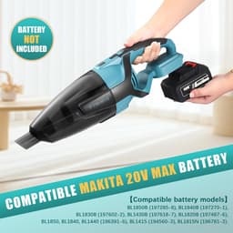 Draagbare Kruimeldief - Mini Stofzuiger - Auto en Huis - Nat en Droog - 0.6 Liter - Blauw — thumbnail 4