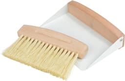 Tafelbezem en veegschep - Kruimelset - Snelle schoonmaak - Stijlvol design - 15.5 cm - Bruin wit — thumbnail 1