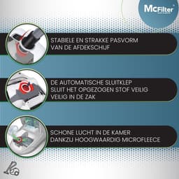 16 stofzakken voor Miele FJM stofzuigers | geschikt voor Tango Plus S381 S771 | 5-laags | stofzak incl. 8 filters met automatische stofafdichting | MAXI BOX — thumbnail 5