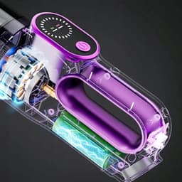 Kruimelzuiger - Stofzuiger - Draadloze Handstofzuiger - Instelbare stand op twee niveaus + LED-verlichting - Lange batterijduur - Met 6 Accessoires - Voor Auto, Huis & Kantoor - Krachtig & Compact — thumbnail 3