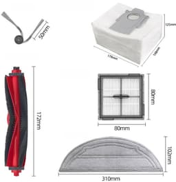 Accessoireset - 18-delige - Geschikt voor Roborock Q10 S5+ Robotstofzuiger - 1 Hoofdborstels, 2 Dweilpads, 4 Zijborstels, 6 HEPA-filters, 5 Stofzakken — thumbnail 2