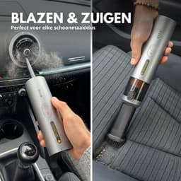 RYER Kruimeldief - Draadloze Handstofzuiger - 120W - 30 Min Accuduur - HEPA-filter - Voor Zuigen, Blazen, Oppompen & Vacuümopslag - Incl. 5 Opzetstukken — thumbnail 2