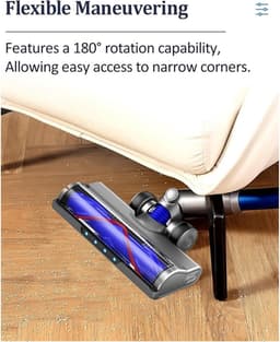 Vervangend onderdeel Geschikt voor Dyson V10 Slim V12 Slim stofzuigers, geschikt voor harde vloeren en laagpolige tapijten, met LED-koplamp, V-vormig borstelontwerp en rubberen wielen — thumbnail 4