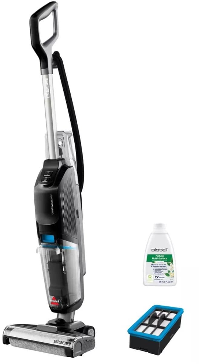 BISSELL CrossWave HF2 Select - Steelstofzuiger met Dweilfunctie - Vloerreiniger met Snoer - Lichtgewicht Vacuum Cleaner - Reinigingsmachine voor Harde Vloeren - 2 in 1 Stofzuiger & Dweil - Extra Krachtige Motor 46aW - 3847N — afbeelding 1