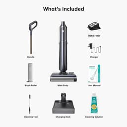 Vactidy X7S nat- en droogstofzuiger, 150W motor, 20kPa zuigkracht, 2600mAh batterij, 40 minuten looptijd, 800ml watertank, 3 reinigingsmodi, zelfreinigend systeem, 180° plat bereik, zero-edge reiniging — thumbnail 2