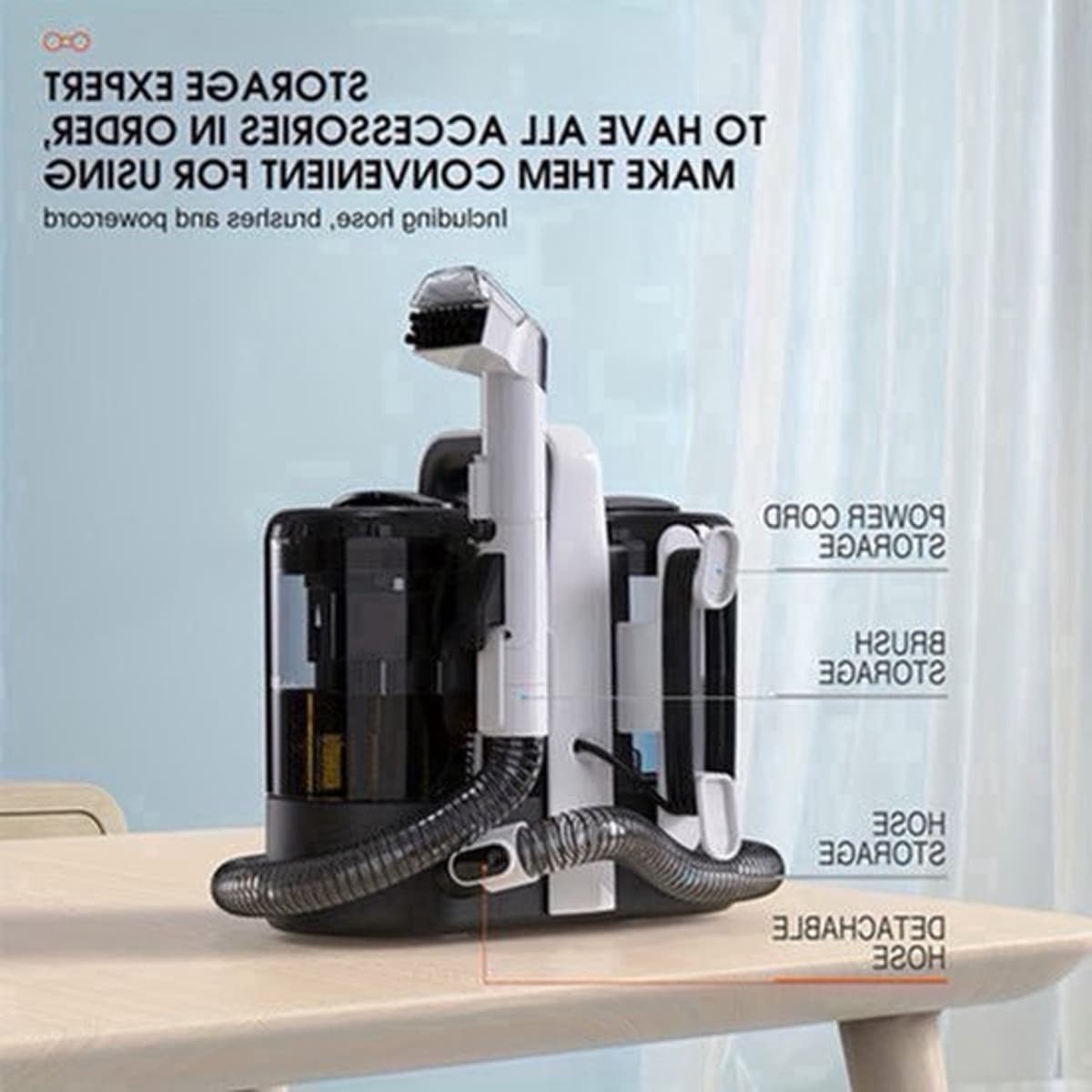 Stofzuiger – Tapijtreiniger – Vlekverwijderaar – Meubelreiniger – Dweilmachine – 600W Krachtige Motor – 15 kPa Zuigkracht — afbeelding 1