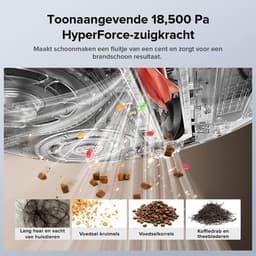Roborock Qrevo Edge S5A robotstofzuiger - 18500Pa - met dweilfunctie&Liftable mop - anti-verstrengeling - obstakelvermijding - individuele tapijtstrategie - ultradun design - 75 °C heet water mopwas - Zelfreinigend - Zwart - S8 Pro Ultra upgrade — thumbnail 5