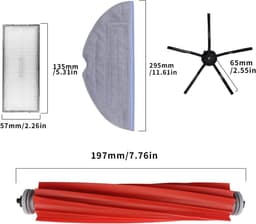 EGoods - Accessoireskit voor robotstofzuiger - compatibel met diverse modellen - vervangende onderdelen - borstel roller - filters - zijborstel - mopdoeken - schoonmaaktool — thumbnail 2