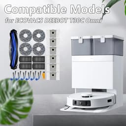 22 stuks accessoires - geschikt voor Ecovacs Deebot T30C Omni - T30C - T50S - N50 robotstofzuiger - 1 hoofdborstel - 4 reinigingsdoeken - 4 filters - 6 stofzakken - 6 zijborstels — thumbnail 2