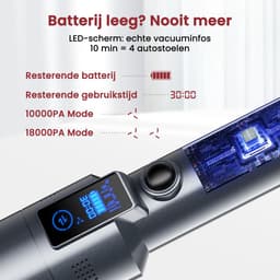 Benelux Select Kruimeldief - Handstofzuiger – Kruimelzuigers – Met HEPA-Filter – Lichtgewicht – Incl. Opzetstukken - 35 x 7 x 7 cm — thumbnail 3