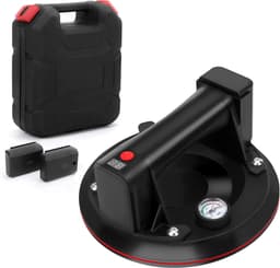 8 Inch Zuiglifter voor Glas en Tegels - Draagkracht tot 300 kg met Manometer — thumbnail 1