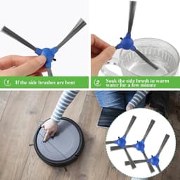 Zijborstel - Geschikt voor Eufy ROBOVAC 11S - MAX15C - 15C - MAX12 - 30 - 30C - 5C - G10 - G30 - Onderdelen Accessoires - vervanging - Reserveonderdelenset - 8 stuks — thumbnail 3