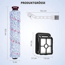 3-in-1 accessoire, 2 multifunctionele rolborstels + 2 vervangingsfilters 1866F, geschikt voor Bissell CrossWave 17132, Pet Pro 2225N, 2582N — thumbnail 5
