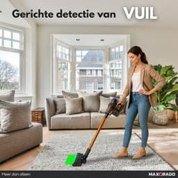 Maxorado comfort led stofzuigermond elektrische turbo borstel met verlichting - turbo zuigmond geschikt voor dyson v7 v8 v10 v11 v15 vloerborstel vervangend opzetstuk — thumbnail 2