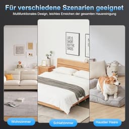 Draadloze Matrasstofzuiger met UV-C en Ultrasoon Geluid voor Een Grondige Reiniging van Bed en Meubels — thumbnail 2