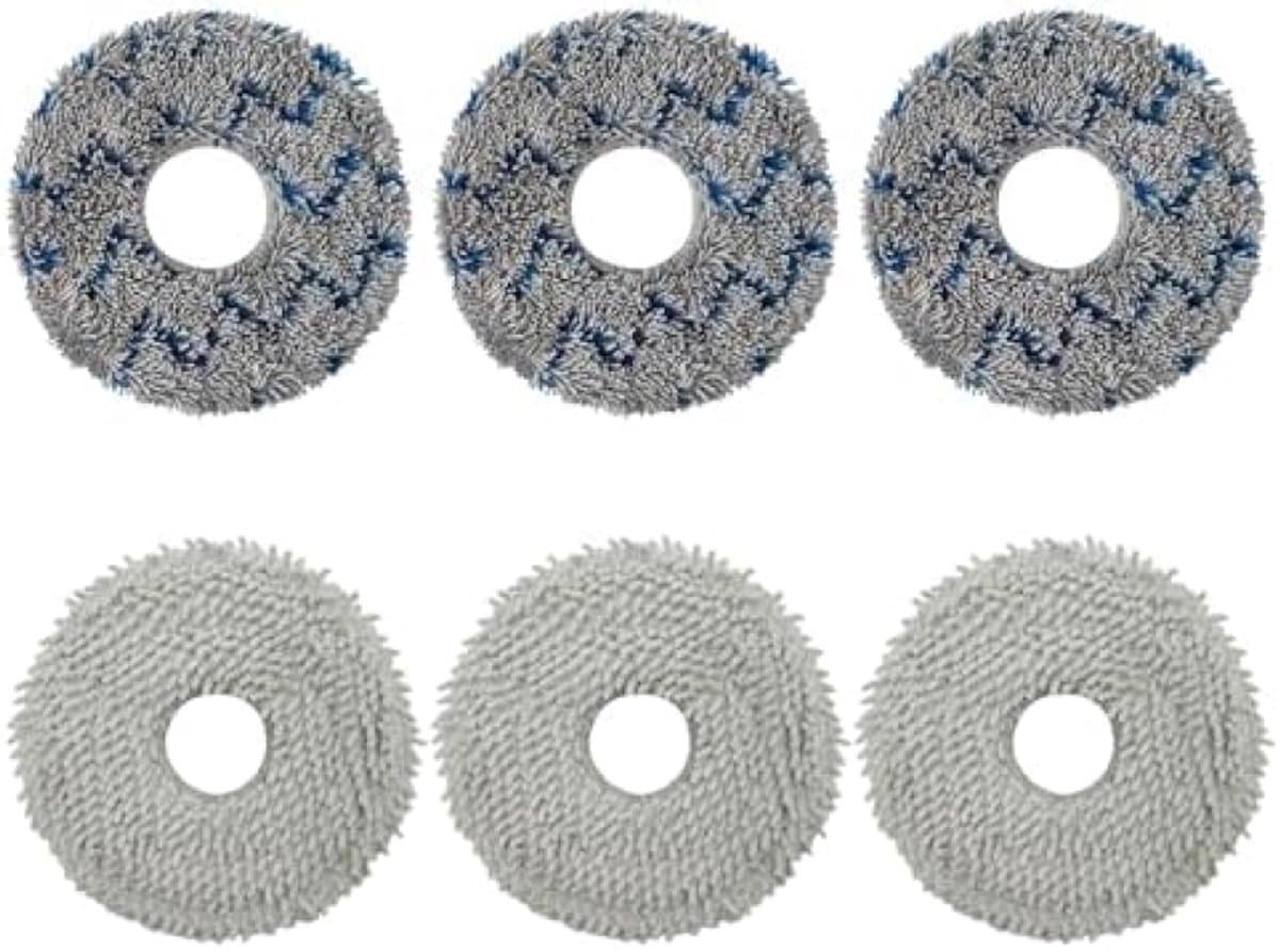 6 stuks accessoires wisdoeken voor Ecovacs Deebot T50 Pro Omni/N30 Pro Omni/T30 Pro/T30S/T20 Omni/T10 Omni/X1 Omni/X2 Omni robotstofzuiger, herbruikbare en wasbare reserveonderdelen — afbeelding 1