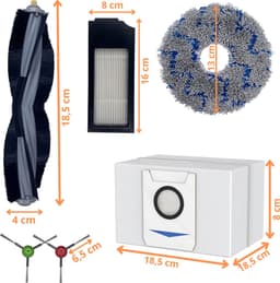 stofzuiger robot Accessoireset - 18stuks - geschikt voor Ecovacs Deebot X1 Omni - X1 Turbo - X1 Plus - T10 - T10 Turbo - Filter - Dweil - Zijborstel - Afzuigrol — thumbnail 2
