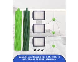 1 Set Van Vervangende Onderdelen geschikt voor IRobot I8 I8+ I7 I7+ I6 I6+ I4 I3 I3+ Plus J7 E5 E6 E7 I&E&J Serie Stofzuiger, Inclusief Multi-Surface Rubber Borstels, HEPA Filters En Edge-Sweeping Borstels