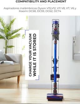 Stofzuigerhouder/Standaard Geschikt voor Dyson Stofzuiger - Vloerstandaard - Stofzuigerslang Houder - Accessoirehouder - Stofzuigerstandaard - Onderdelen - Accessoires - Stofzuiger Houder Voor V7, V8, V10, V11, V15 en DC58, DC59, DC62, DC74 — thumbnail 3