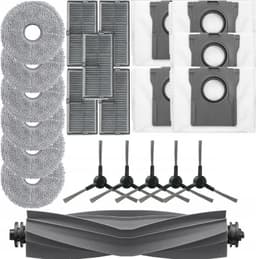 Onderhoud set compatibel met Dreame L10s ULTRA gen2, PRO, PRO HEAT X30 MOVA E30 P10 ULTRA - vervanging van hoge kwaliteit - groot aantal onderdelen - 5x stofzak - 5x zijborstel - 6x dweil - 5x motorfilter - 1x hoofdborstel — thumbnail 1
