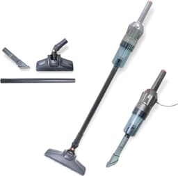 Krachtige Elektrische Bezemaanduiding met Kabel 400 W - Handige Strijkijzer voor Alle Vloeren - Tank 1 Liter - Modern Design Grijs - Ideaal voor Dierenharen en Vuil — thumbnail 1