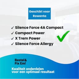 Fixem 10x Stofzuigerzakken Geschikt voor Rowenta Silence Force - X Trem power - Green force - Power XXL en Compact Series ZR200520 ZR200540 ZR200720 ZR200920 — thumbnail 4