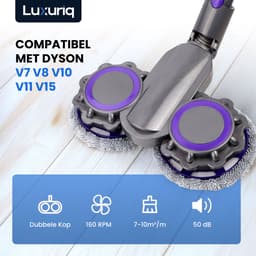 Mop - Elektrische Dweil - Vloerwisser - Geschikt voor Dyson Steelstofzuiger - Dyson V15 - V11 - V10 - V8 - V7 - Dweil Opzetstuk - Met 8 moppen — thumbnail 3