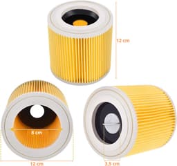 Filter voor Karcher WD2 WD3 stoffilter vervanging 6.414-552.0 [Set 2] — thumbnail 2