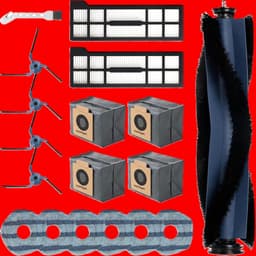 Set van 18 accessoires geschikt voor de Eufy X10 Pro Omni robotstofzuiger: inclusief 1 rolborstel, 2 filters, 6 dweilpads, 4 zijborstels, 4 stofzakken en 1 reinigingsborstel voor optimale reinigingsprestaties. — thumbnail 1