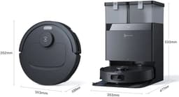 ECOVACS - DEEBOT T30C Gen 2 - Stofzuig en dweilrobot (Zwart) - 25.000 Pa zuigkracht- Zelfreinigende Robotstofzuiger met Warmwater – Dweilsysteem - Automatisch Leegstation - Geschikt voor dierenharen — thumbnail 2
