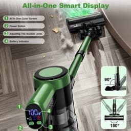 Steelstofzuiger Military Green - 500 W Vermogen - 1-2 Liter Inhoud - Zakloos - Voor Huisdieren En Tapijt — thumbnail 1