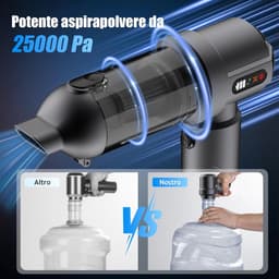 Handstofzuiger Draadloos - Draagbare Stofzuiger - Auto Huis Schoonmaken - 4-in-1 Multifunctioneel - 25000 Pa - Grijs — thumbnail 2