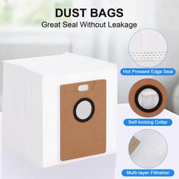 Omgoods - 10 Stuks Stofzuigerzakken Geschikt voor Tapo RV30 Max Plus/RV20 Max Plus — thumbnail 1