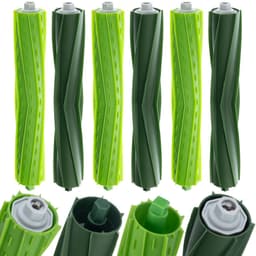 Rosfix Hoofdborstel Vervanging Set - 6 Stuks Rubberen Rollen - Stil, Duurzaam - Geschikt voor iRobot Roomba — thumbnail 1