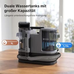 Tapijt Reiniger - Meubelreiniger - Vlekken Verwijderen - Krachtige Zuigkracht - 600 Watt - Grijs — thumbnail 4