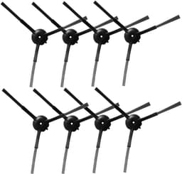 Vervangende zijborstels - Robotstofzuiger onderdelen - Grondige reiniging - Efficiënte hoekreiniging - 8 stuks - Zwart — thumbnail 3
