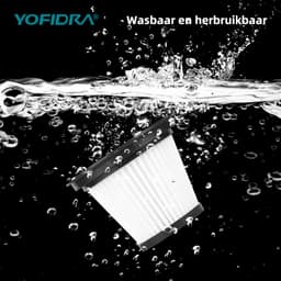 Yofidra Accu Steelstofzuiger - Draadloze Stofzuiger - 12000 Pa zuigkracht - met 2x Accu's - voor dierenharen, tapijt, harde vloeren — thumbnail 5