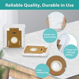 10 stuks stofzuigerzakken voor Ecovacs Deebot OZMO T9/T9+/T9 Plus, n10/n10 Plus, N8/N8+/N8 Pro/N8 Pro Plus, T8/T8+/T8 AIVI+/T8 MAX, DX93/DDX96 - reserveonderdelen — thumbnail 3