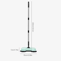 Veger Mop Stofzuiger - Vloerreiniger Handmatig - Huishoudelijk Schoonmaken - Drie-in-één Functionaliteit - 1 Stuks - Mintgroen — thumbnail 2