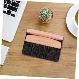 Mini Bezem Stoffer - Handveger Set - Bureau Schoonmaken - Afneembare Onderdelen - 15 cm - Zwart — thumbnail 4