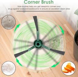 22 stuks Accessoires voor stofzuigers - 2 Rolborstels, 4 Mop Pads, 8 HEPA-filters en 8 zijborstels - Voor iRobot Roomba 104, 105 Vac, 105 Combo, Combo Essential Y0140 Y0110 - Accessoires voor robotstofzuigers — thumbnail 5