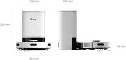EZVIZ RE5 Plus Robotstofzuiger met Dweilfunctie – Automatisch Leegstation – 4000 Pa – LiDAR, App Bediening & Tapijtdetectie – Wit — thumbnail 3