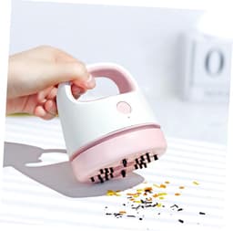 Tafelstofzuiger - Mini Stofzuiger - Bureau Schoonmaken - USB Oplaadbaar - 9.9 x 8.6 cm - Roze — thumbnail 2