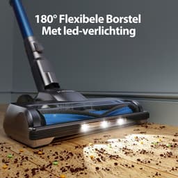 Draadloze Stofzuiger - Steelstofzuiger Accu - Huis Snel Schoon - Krachtige Zuigkracht 23kPa - 35 Min Looptijd - Blauw — thumbnail 5